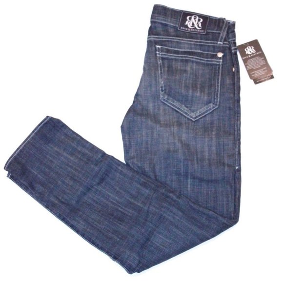 ROCK & REPUBLIC Low Rise DISTRESSED Denim JEANS $240 - Picture 2 of 2